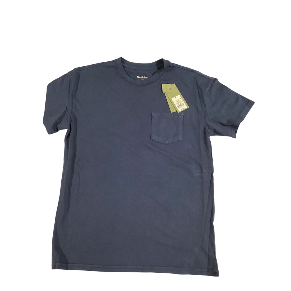 2 Mens Goodfellow & Co Blue Relaxed Fit Short Sleeve Pocket T-Shirt -‎ Size M